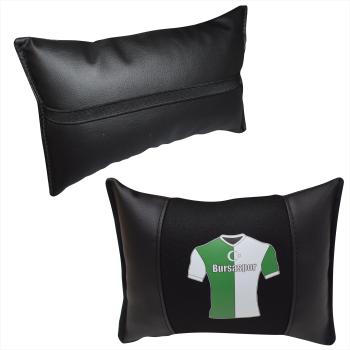 Auto Nackenkissen Nackenpolster Leder und gesticktes Polster Design Türkische Mannschaft Bursa Bursaspor Fussballtrikot